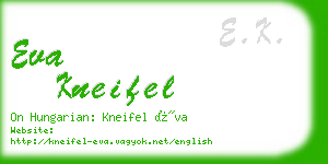 eva kneifel business card